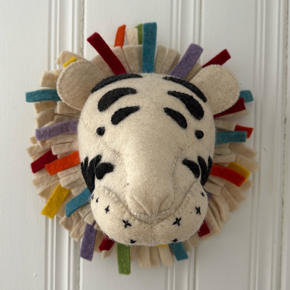 Fiona Walker felt tiger head